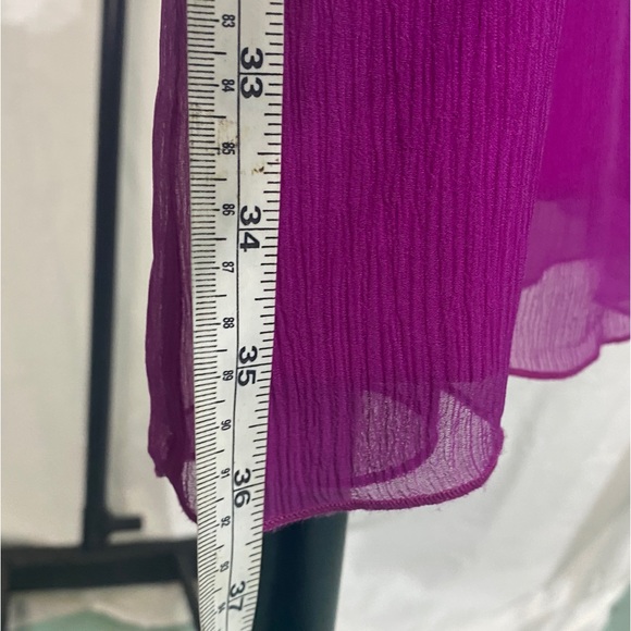 Beth Bowley Fuchsia Floral Chiffon Dress, Sz 6 - Picture 6 of 6